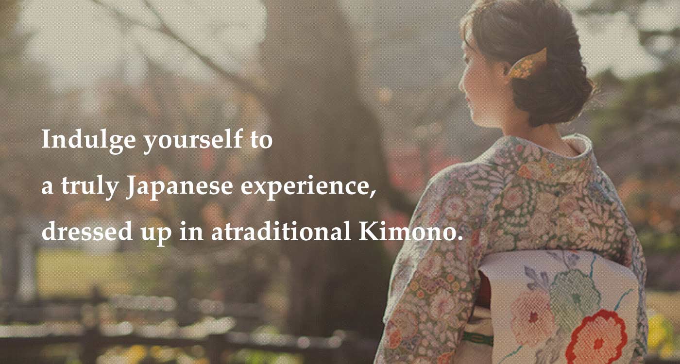 dressed up in atraditional Kimono
